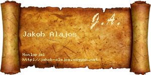 Jakob Alajos névjegykártya